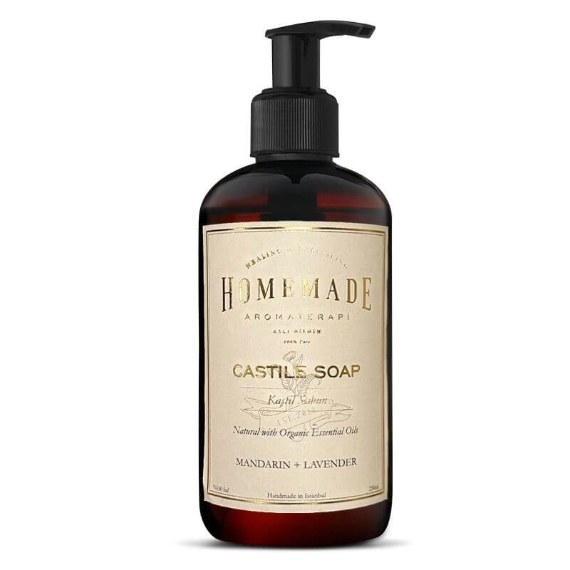 Mandalina & Lavanta Sıvı Kastil Sabun - Homemade Aromaterapi SIVI KASTİL SABUN MANDALİNA & LAVANTA 250 ML